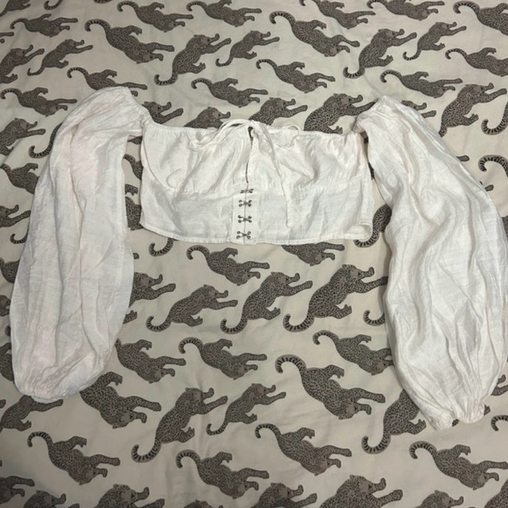 Misspap White Crop Top